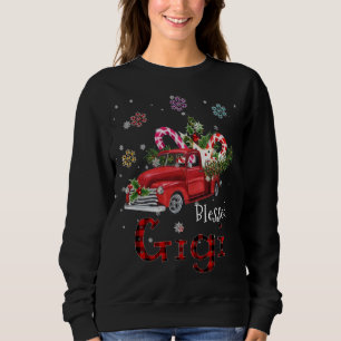 Blessed Gigi Christmas Red Truck Gift For Grandma Sweatshirt