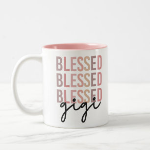 Blessed Gigi   Gifts for Gigi Grandma Two-Tone Coffee Mug