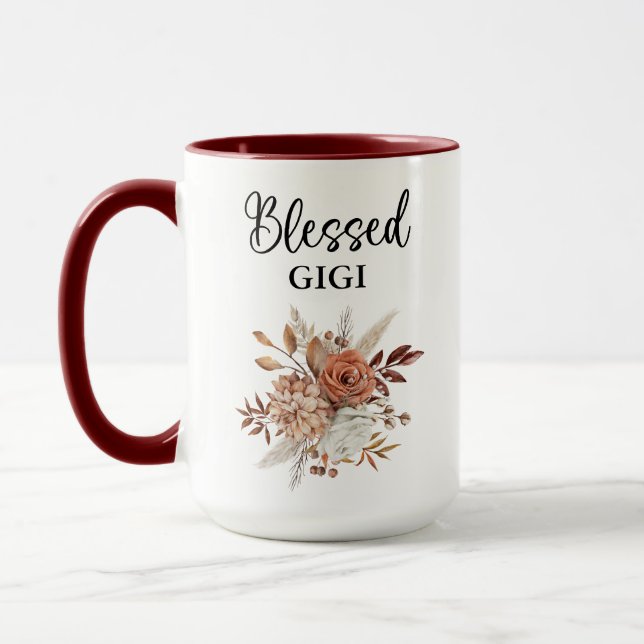 Blessed Gigi | Psalm 127:3 | Fall Floral Mug (Left)