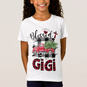 Blessed Gigi Red-plaid Christmas T-Shirt