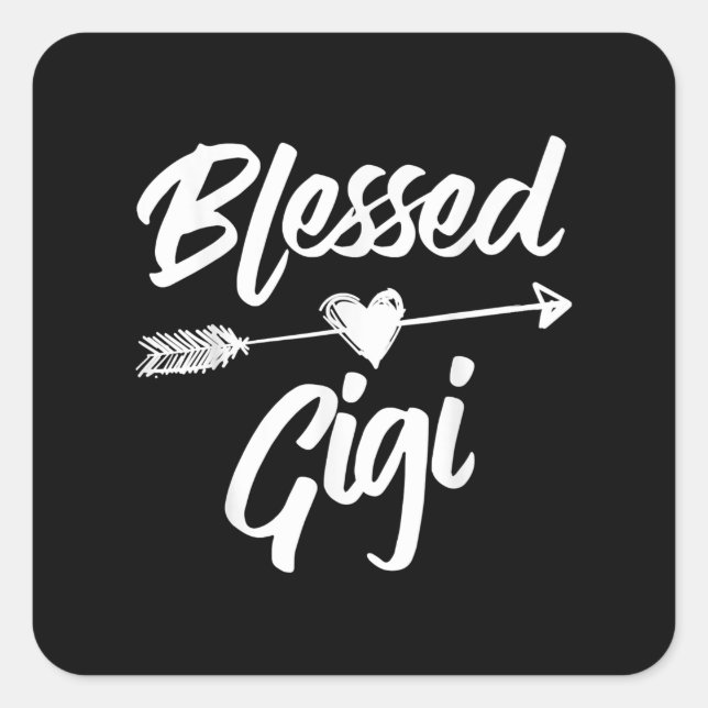 Blessed Gigi Thanksgiving - Funny Grandmor Gift Square Sticker (Front)