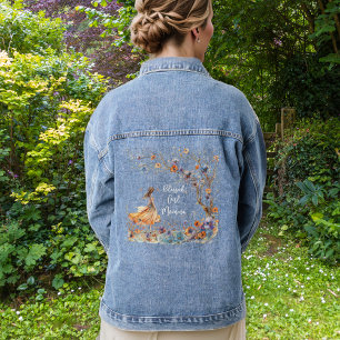 Blessed Girl Momma Personalised Whimsical Jean Denim Jacket