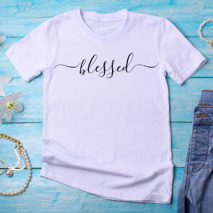 Blessed Girly Script T-Shirt