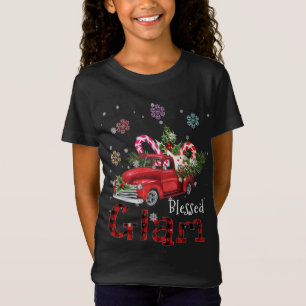 Blessed Glam Christmas Red Truck Gift For Grandma T-Shirt