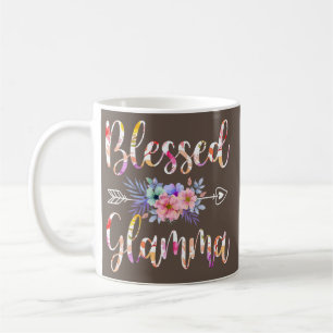 Blessed Glamma Mothers Day Floral Funny  Coffee Mug
