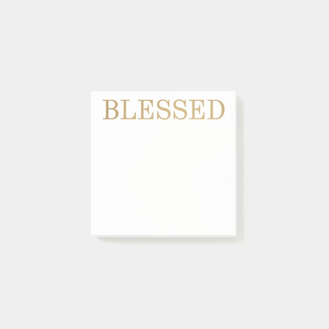 Blessed Gold Post-it Notes (Front)