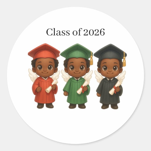 Blessed & Graduating 2026  Classic Round Sticker (Front)
