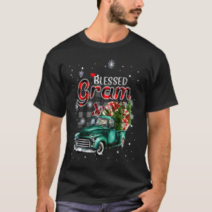 Blessed Gram Red Plaid Christmas Matching Family T-Shirt