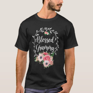 Blessed Gramma  Flower Decor T-Shirt