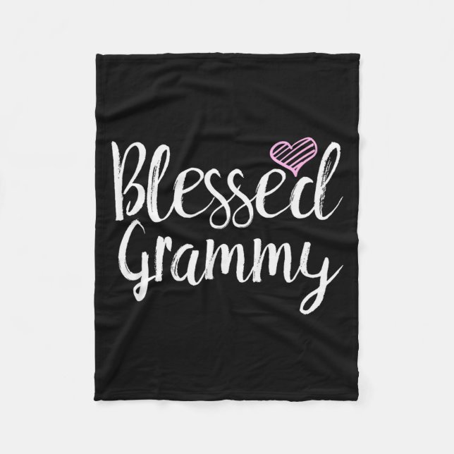 Blessed Grammy - Grandma  Fleece Blanket (Front)