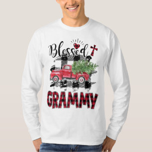 Blessed Grammy Red-plaid Christmas T-Shirt