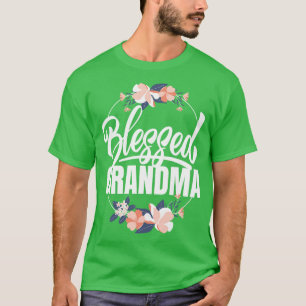 Blessed Grandma Flowers Women Mothers Day Grammy T-Shirt