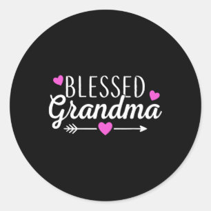 Blessed Grandma For Cute Grandmother Women Mothers Classic Round Sticker