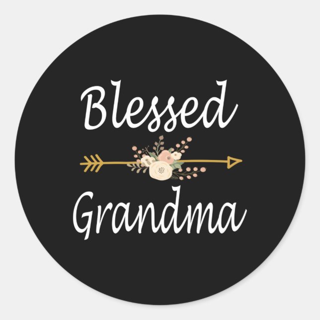 Blessed Grandma Mothers Day Classic Round Sticker (Front)