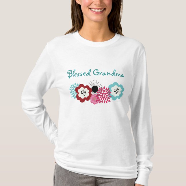 Blessed Grandma - Personalise the text T-Shirt (Front)