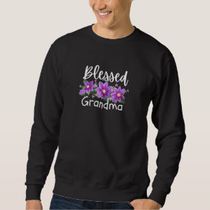 BLESSED GRANDMA With Flowers For a   Sweatshirt
