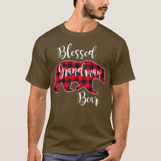 Blessed Grandmaw Bear Red Buffalo Check Plaid Gran T-Shirt