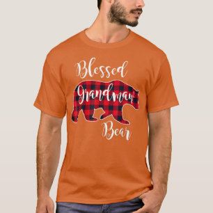 Blessed Grandmaw Bear Red Buffalo Check Plaid Gran T-Shirt