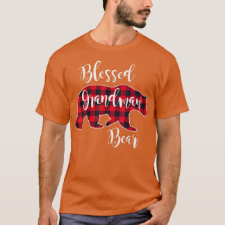 Blessed Grandmaw Bear Red Buffalo Check Plaid Gran T-Shirt