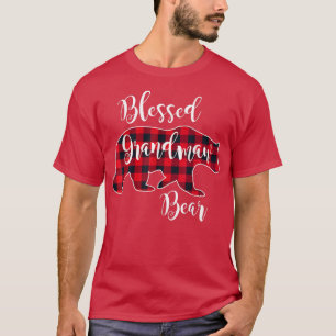 Blessed Grandmaw Bear Red Buffalo Check Plaid Gran T-Shirt