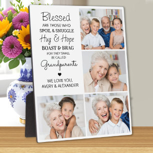 Blessed Grandparents Personalised Photo Collage Plaque
