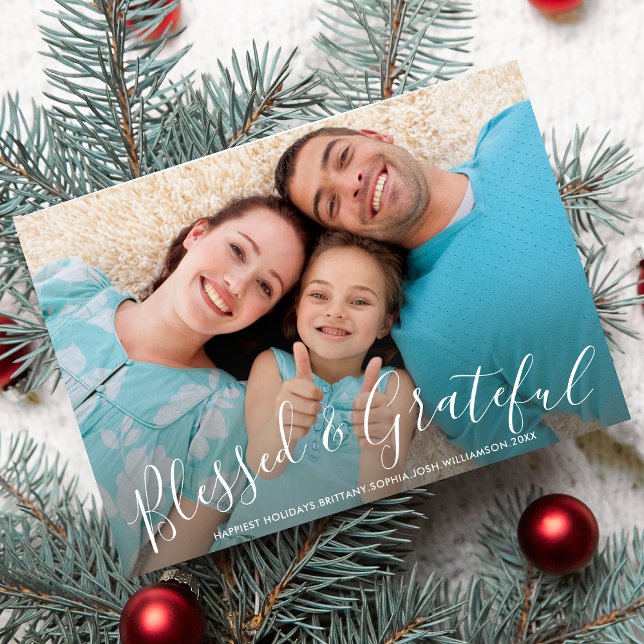 Blessed & Grateful Christmas Holiday Fun Photo (Creator Uploaded)