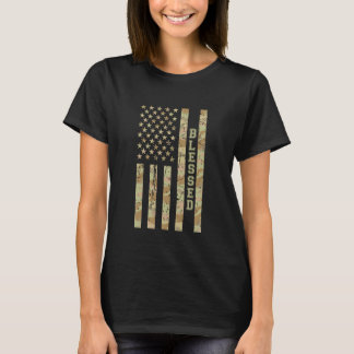 Blessed Grateful Thankful Desert Camo Distressed A T-Shirt