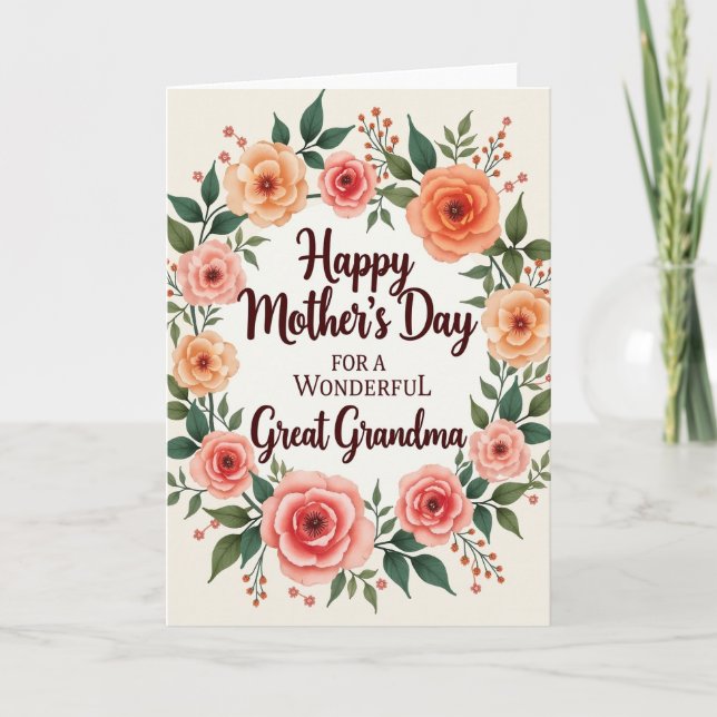 Blessed Great Grandma Card (Front)