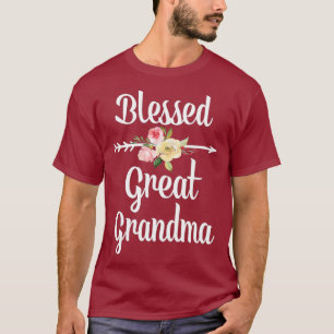 Blessed Great Grandma Flower Arrow Gift Great T-Shirt