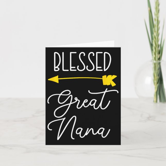 Blessed Great Nana Cute Cool  Card (Front)