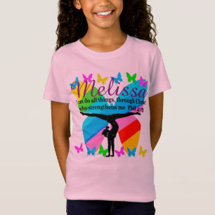 BLESSED GYMNAST PERSONALIZED SCRIPTURE VERSE TEE