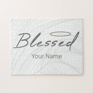 Blessed Halo Religious Design For Christian Gift Jigsaw Puzzle