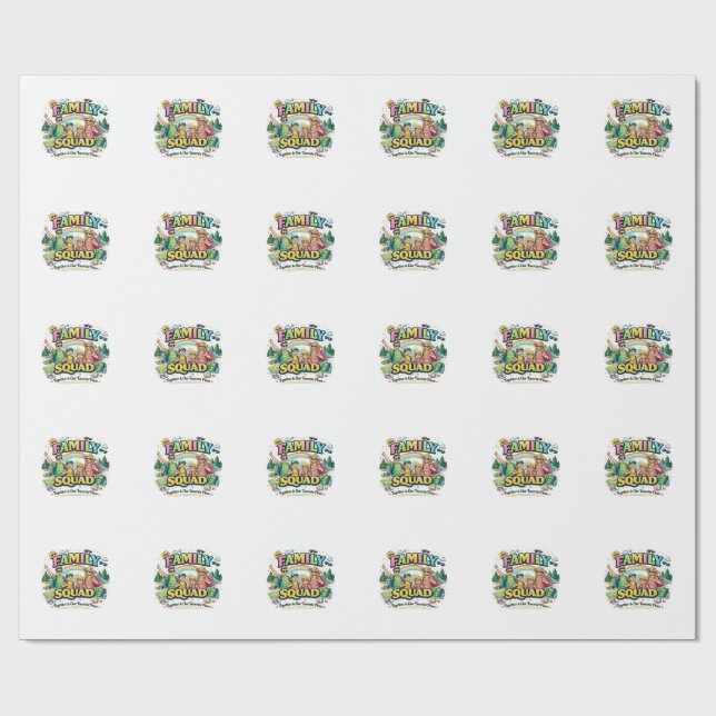 Blessed, Happy & Lucky Together Wrapping Paper (Flat)