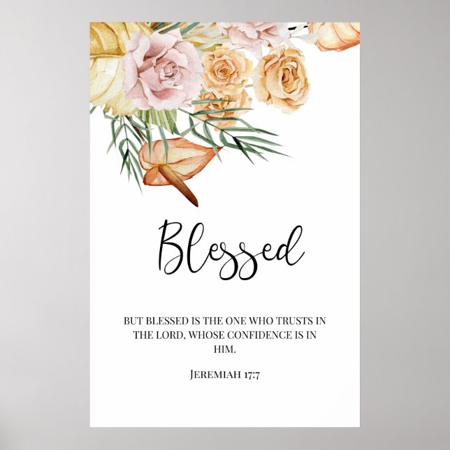Blessed Happy Thanksgiving Poster (Front)