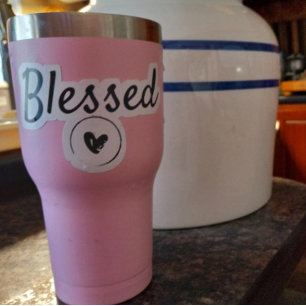 Blessed Heart Custom-Cut Vinyl Sticker