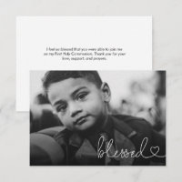 Blessed Heart Script Minimal Photo First communion