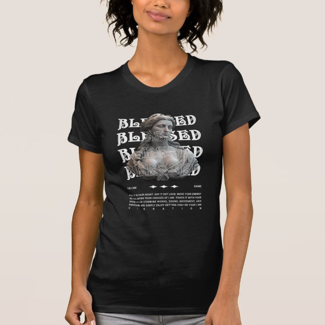 Blessed I AM Affirmation Shirt – Positive Vibes (Front)