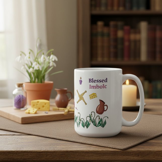 Blessed Imbolc Mug Pagan Seasonal Design  (Creator Uploaded)