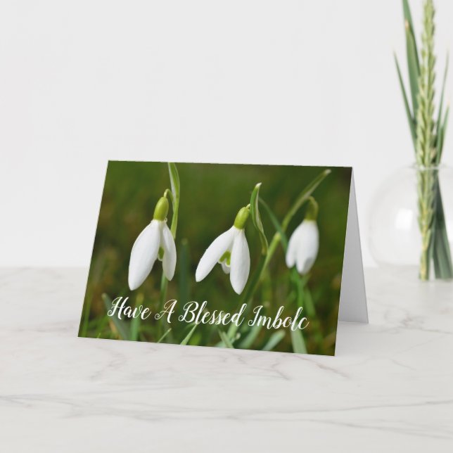 Blessed Imbolc Pagan Wiccan Holiday Sabbat Blank Card (Front)