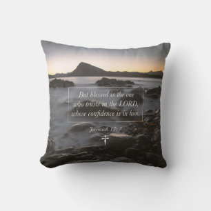 Blessed Is The One Who Trusts In The LORD Faith Cushion
