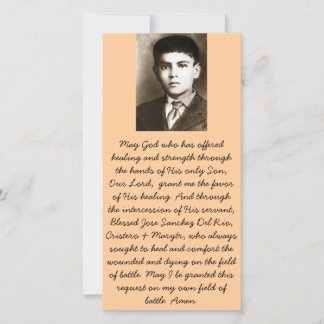Blessed Jose Sanchez Canonisation Prayer Cards