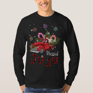 Blessed Juju Christmas Red Truck Gift For Grandma T-Shirt
