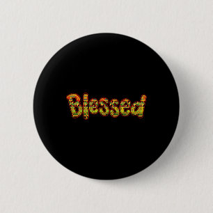 Blessed Kente African Print Black History Month Me 6 Cm Round Badge