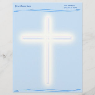 Blessed Life Letterhead Cross Design