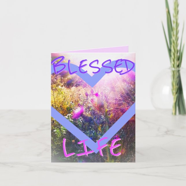 BLESSED LIFE SMALL GREETING CARD (Front)
