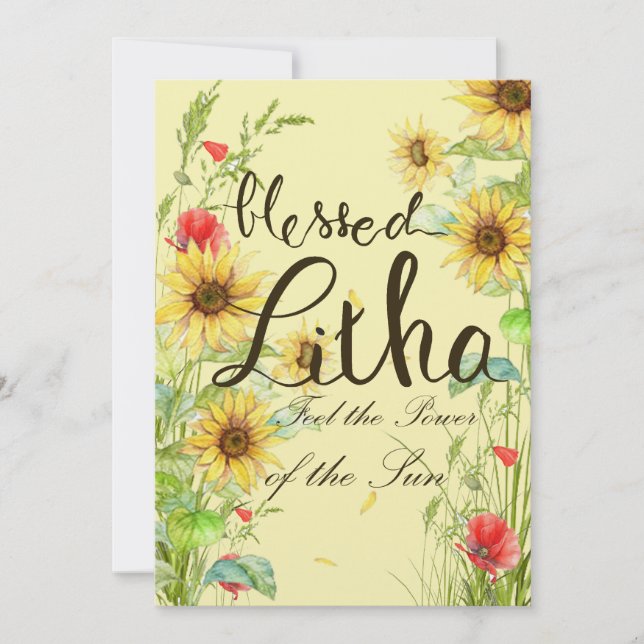 Blessed Litha Holiday Card (Front)