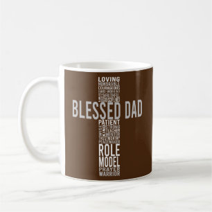 Blessed Loving Dad Cross Inspiration  Coffee Mug