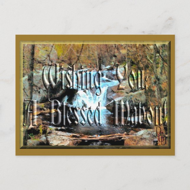 Blessed Mabon Postcard (Front)