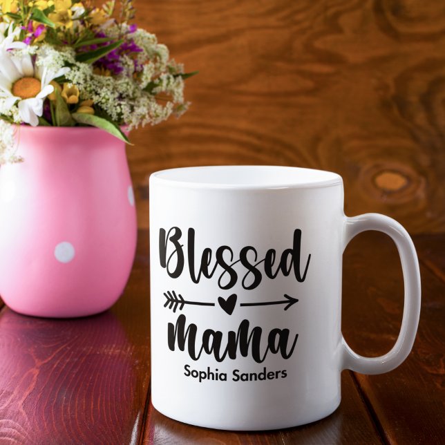 Blessed Mama Cute Mom Coffee Mug (Creator Uploaded)