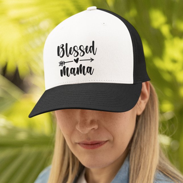 Blessed Mama Cute Mom Trucker Hat (Creator Uploaded)
